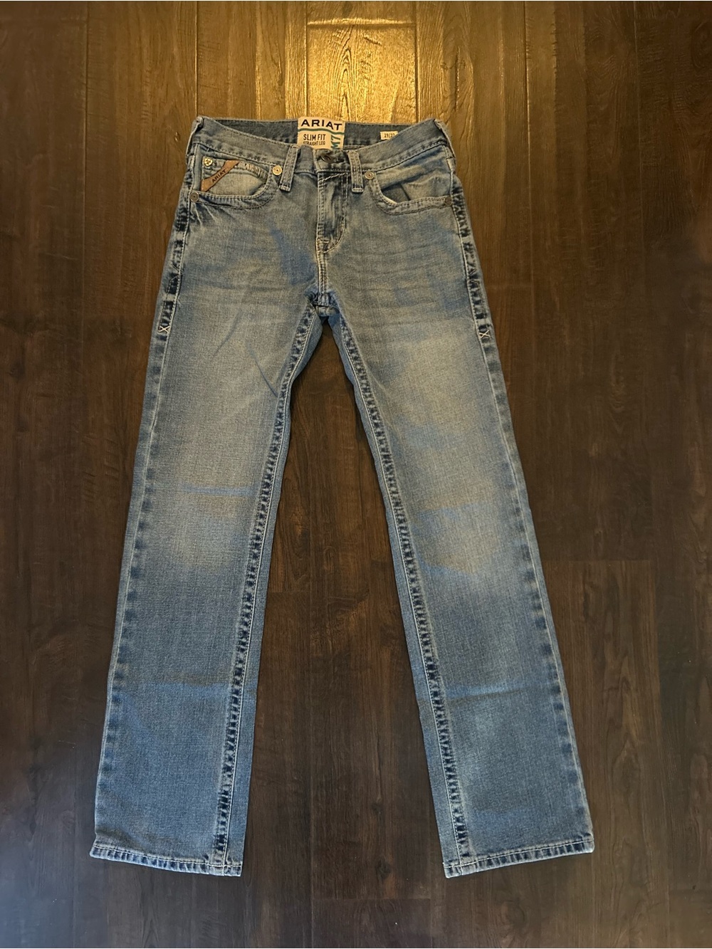 Ariat Men's Light Wash Slim Straight Jeans